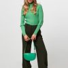 Women Modstrom Pants And Jumpsuits | Gale, Rayon Mix Trousers Dark Green