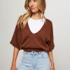 Women Nathalie Vleeschouwer Sweaters And Cardigans | Almelo, Alpaca Mix Jumper Brown