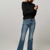 Women Summum Jeans | Lucca, Mid Waist Flared Fit Jeans Blue