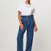 Women Lois Jeans | Suited, High Waist Loose Fit Paperbag Jeans Blue