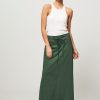 Women Sea Me Happy Skirts | Beatrice, Cotton Poplin Skirt Dark Green