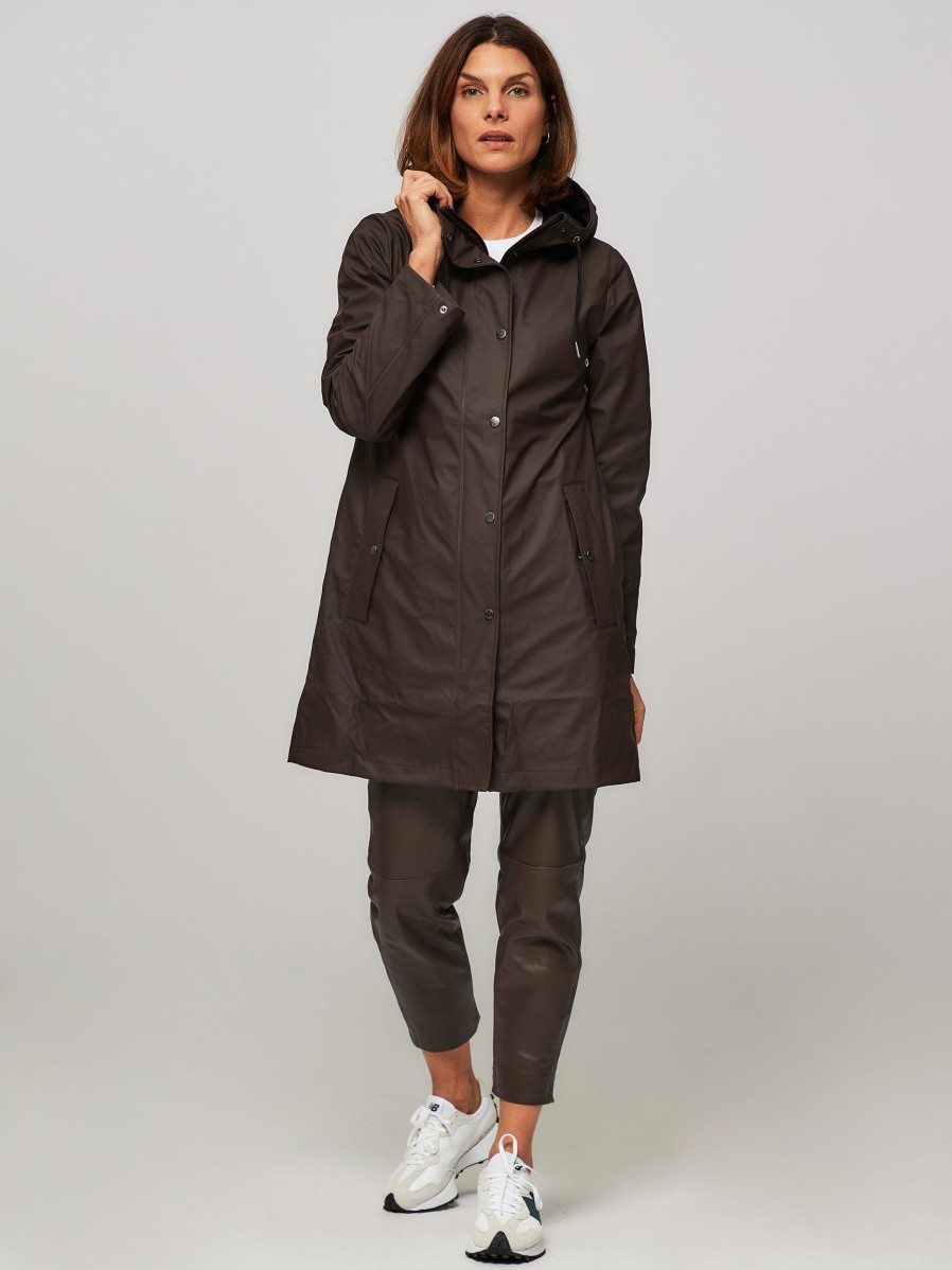 Women Samsoe Samsoe Outerwear | Stala, Rain Coat Brown