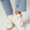 Women Closed Sneakers | Leather High Sneakers White