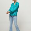 Women Studio Anneloes Tops And Blouses | Kiara, Viscose Blouse With Pattern Turquoise