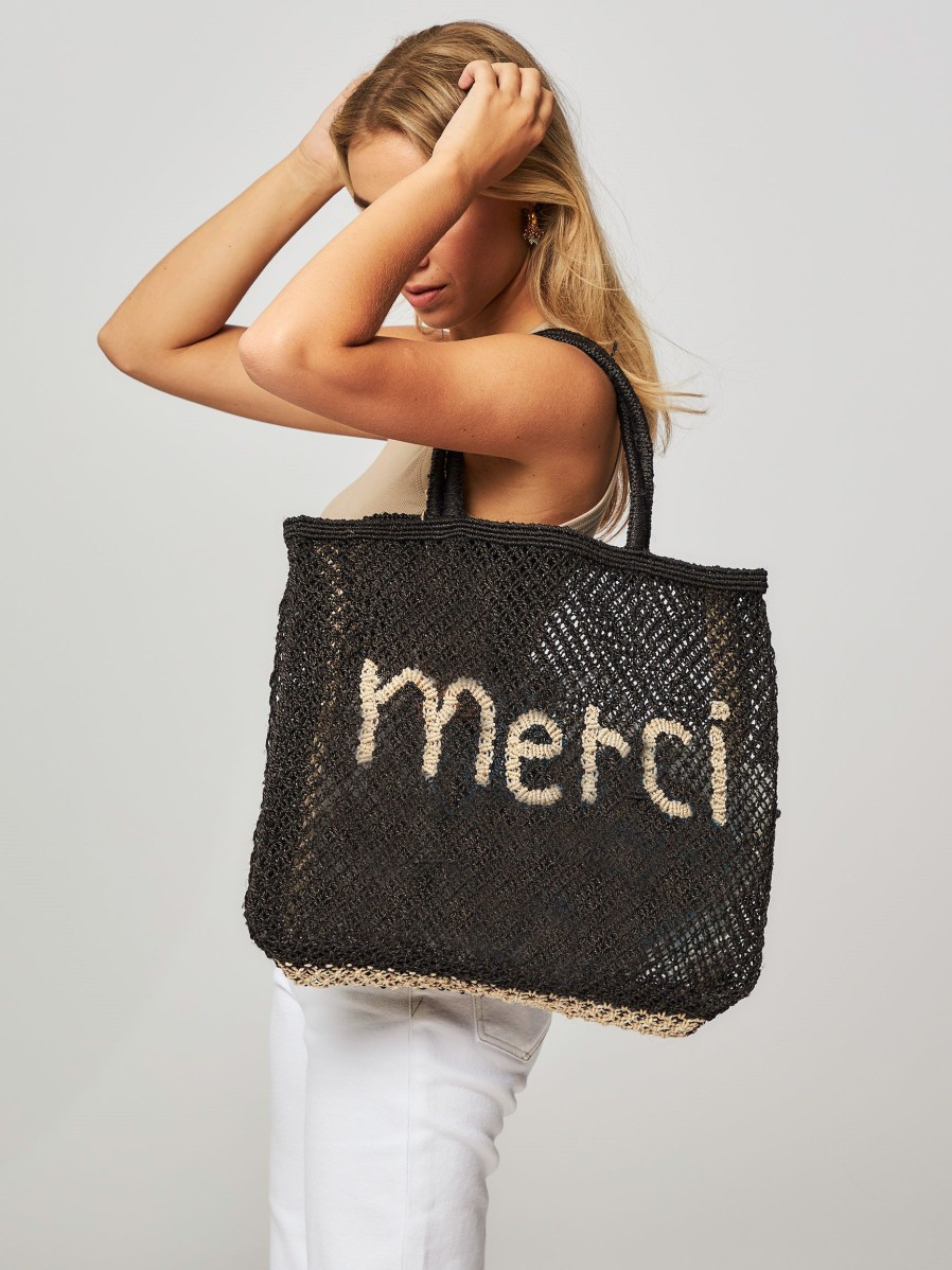 Women The Jacksons Bags | Merci, Handmade Jute Shopper Black