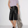 Women Modstrom Pants And Jumpsuits | Hilal, Leatherlook Shorts Black