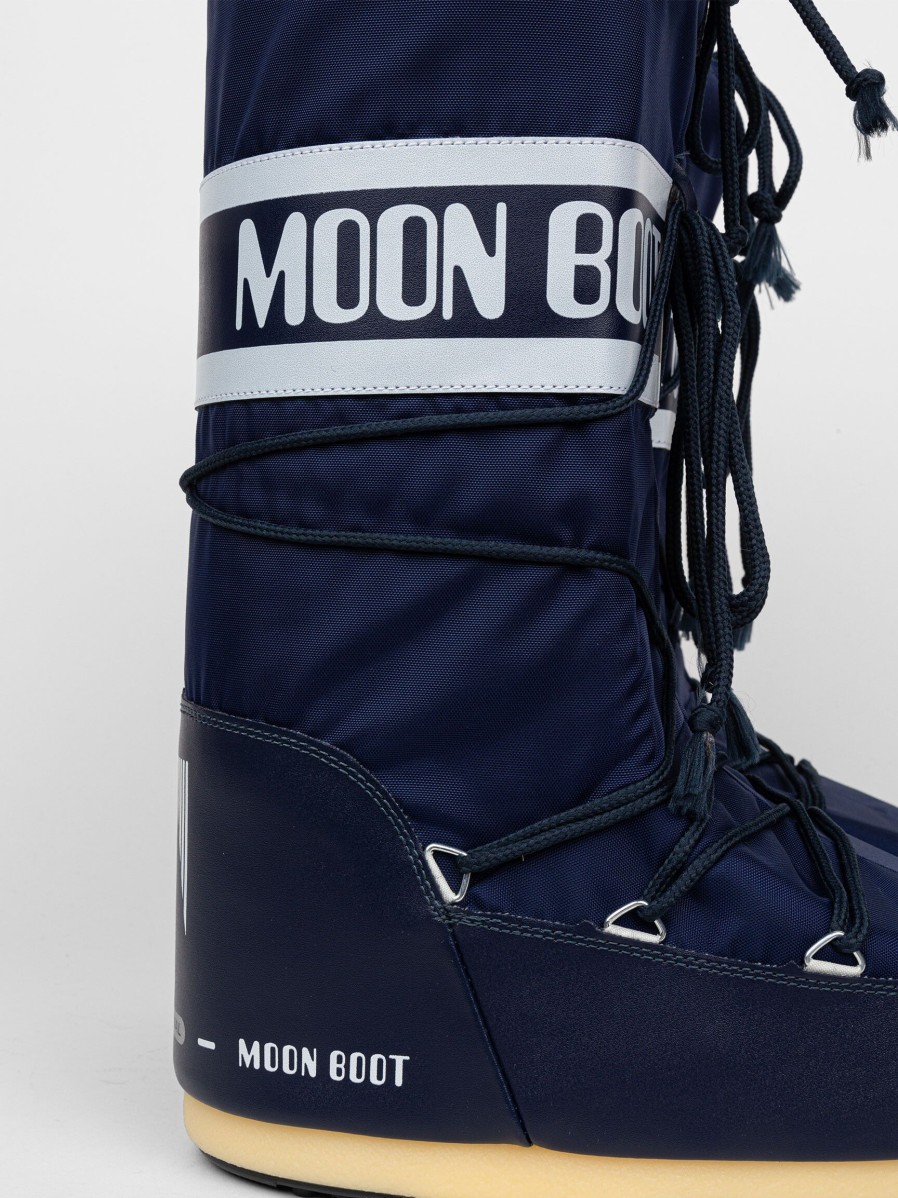 Women Moon Boot Boots | High Padded Nylon Snowboots Dark Blue