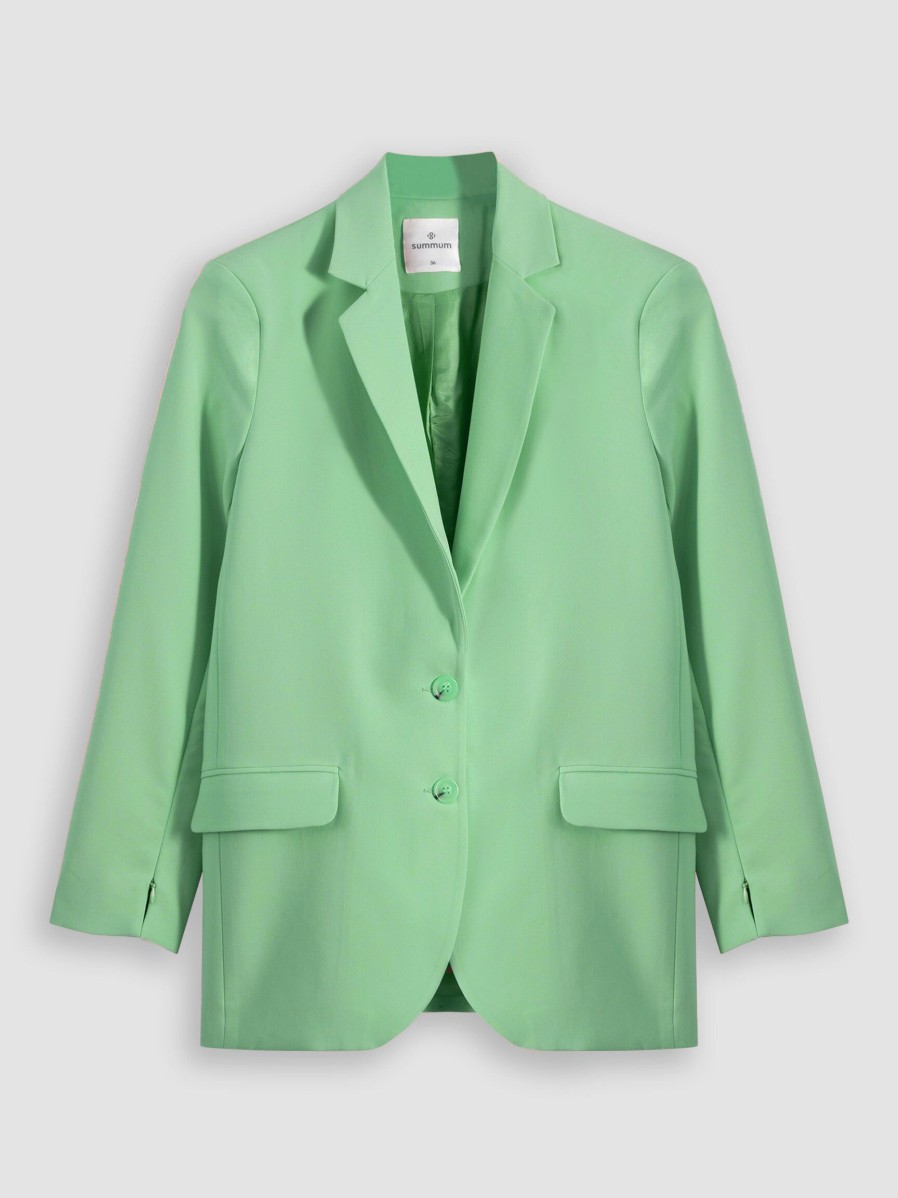 Women Summum Blazers And Jackets | Viscose Mix Blazer Green