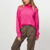 Women Samsoe Samsoe Sweaters And Cardigans | Nola, Alpaca Mix Turtleneck Bright Pink