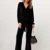 Women Another-Label Pants And Jumpsuits | Pache, Velvet Jumpsuit Black