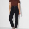 Women By Malene Birger Jeans | Miliumlo, High Waist Straight Fit Jeans Black