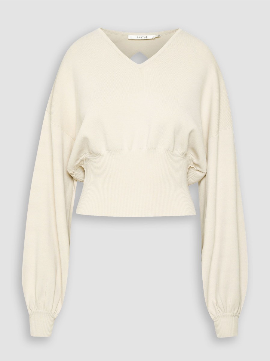 Women Gestuz Sweaters And Cardigans | Matthea, Viscose Mix Jumper Sand