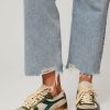 Women Diadora Sneakers | Mi Basket Row Cut, Leather Metallic Sneakers Green