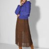 Women Second Female Skirts | Severine, Viscose Skirt With Print Brown