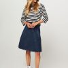 Women Mads Norgaard Skirts | Stelly, Denim A-Line Skirt Dark Blue