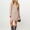 Women Suncoo Dresses And Tunics | Chona, Wool Mix Melange Dress Taupe