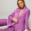 Women forte_forte Blazers And Jackets | Viscose Mix Blazer With Pattern Purple