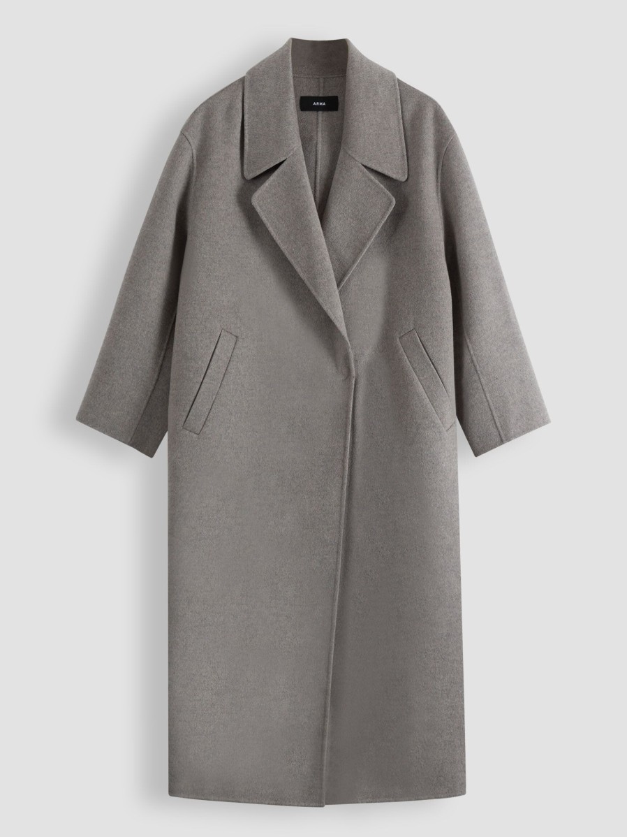 Women Arma Outerwear | Maral, Wool Melange Coat Grey