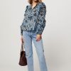 Women Ulla Johnson Tops And Blouses | Manet, Cotton/Viscose Mix Top With Print Blue