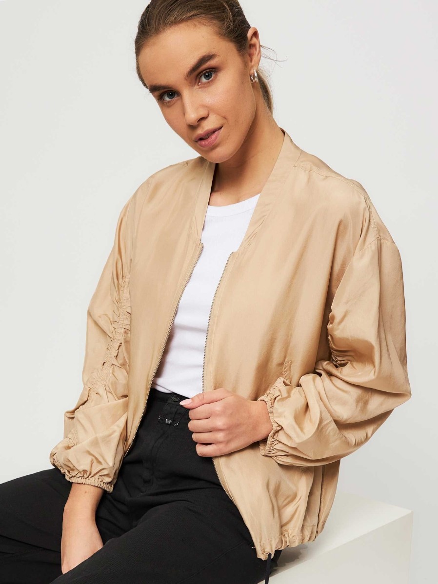 Women Semicouture Blazers And Jackets | Silk Jacket Sand