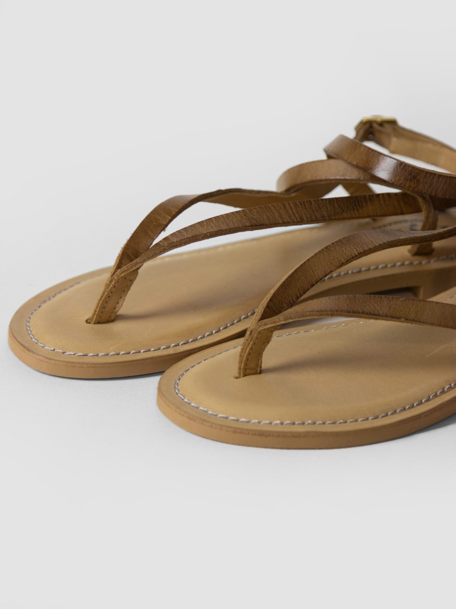 Women Ivylee Copenhagen Sandals | Olive, Leather Sandals Cognac