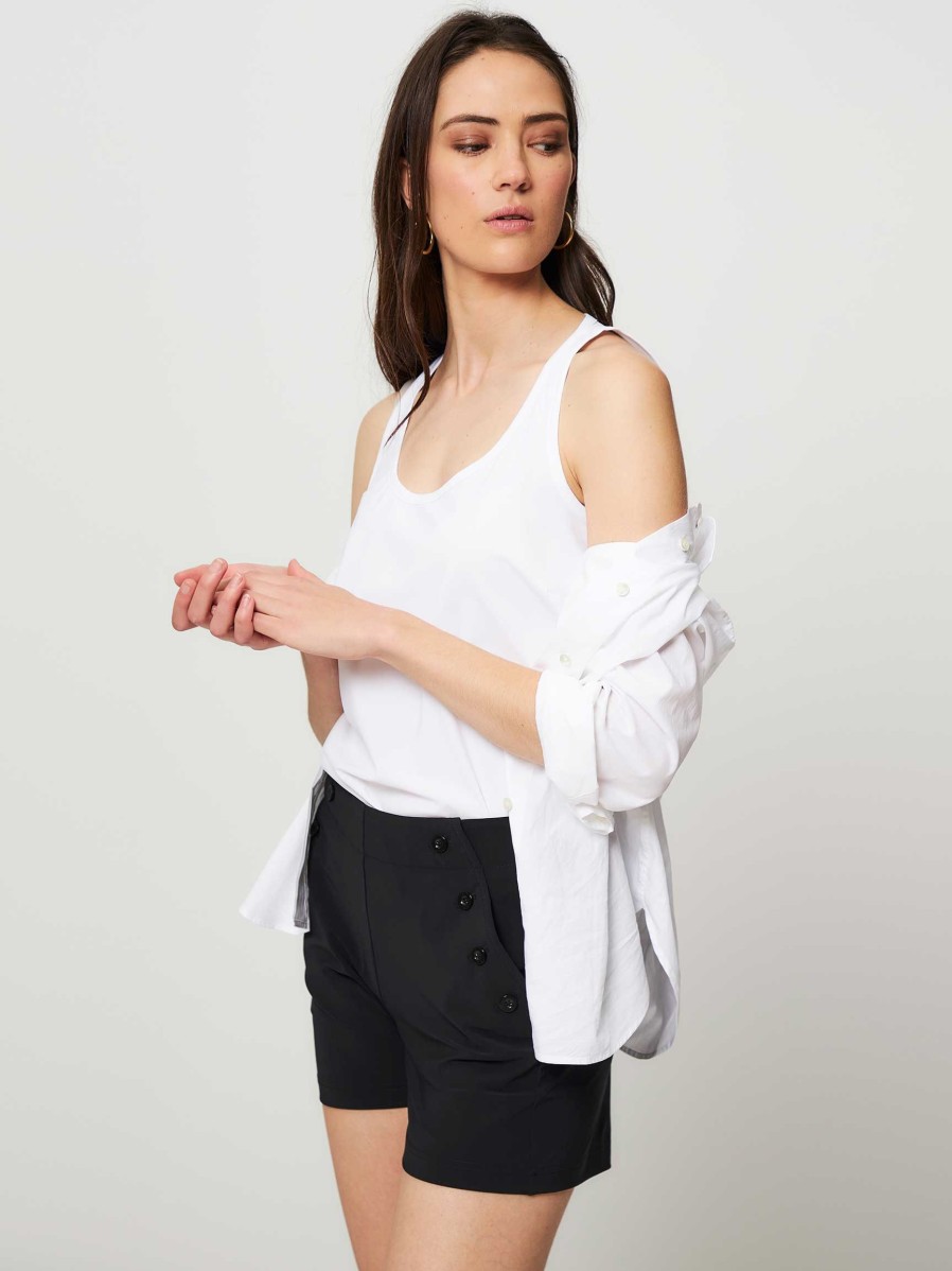 Women Studio Anneloes Tops And Blouses | Nova, Medium Travel Jersey Tanktop White