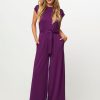 Women Nathalie Vleeschouwer Pants And Jumpsuits | Carlito, Rayon Mix Jumpsuit Purple