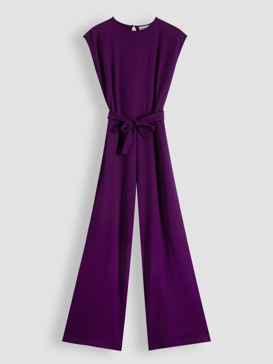 Women Nathalie Vleeschouwer Pants And Jumpsuits | Carlito, Rayon Mix Jumpsuit Purple