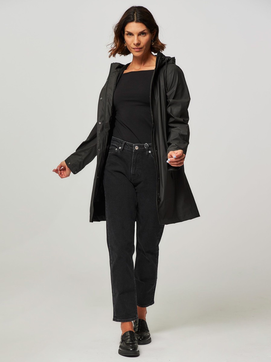 Women Samsoe Samsoe Outerwear | Stala, Rain Jacket Black