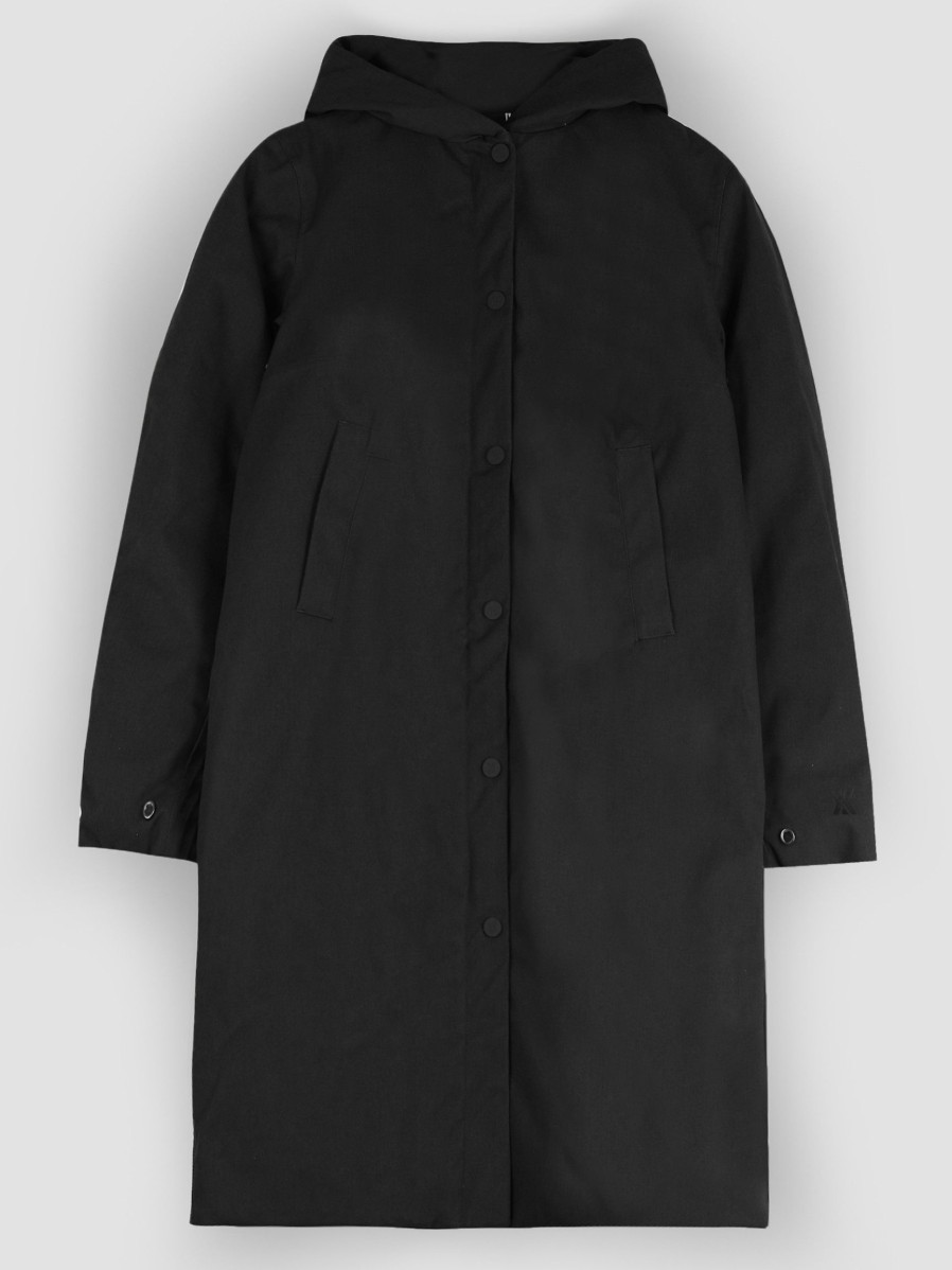 Women Welter Shelter Outerwear | Not So Long Tube, Technical Lined Parka Black