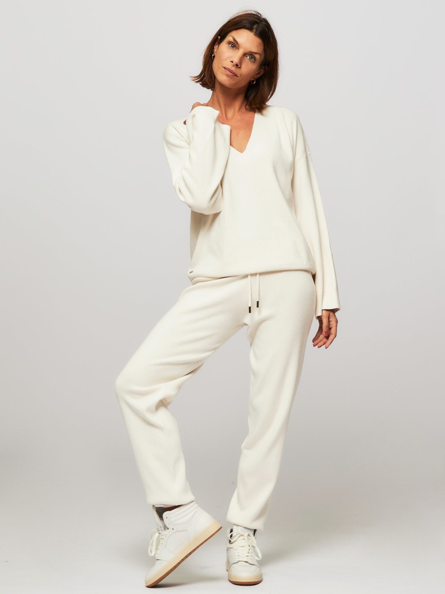 Women Lune Active Home And Sportswear | Millie, Viscose Mix Sweat Pants Off White