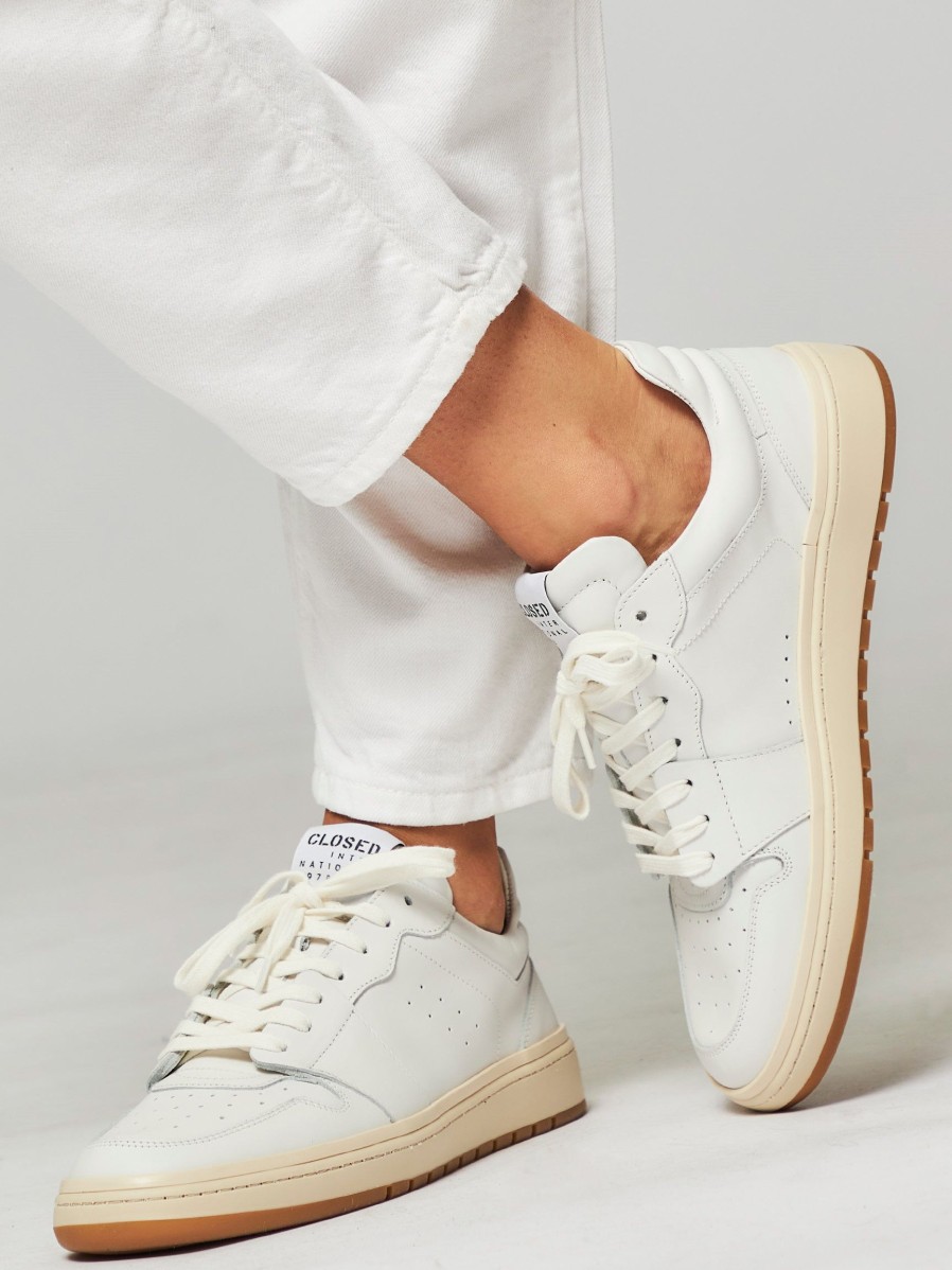 Women Closed Sneakers | Leather Sneakers White