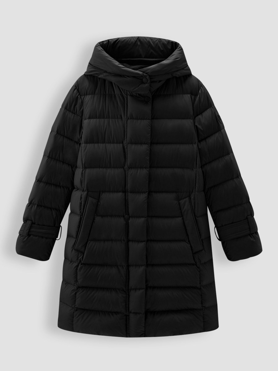 Women Woolrich Outerwear | Ellis, Padded Technical Jacket Black