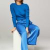 Women Co'Couture Tops And Blouses | Badu, Viscose Mix Rib Knitted Top Blue