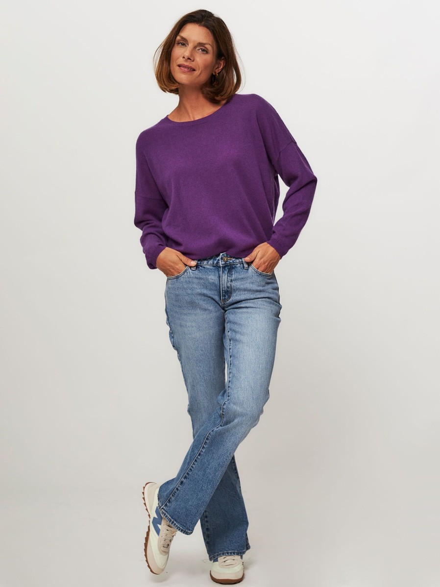 Women Absolut Cashmere Sweaters And Cardigans | Kaira, Cashmere Jumper Purple