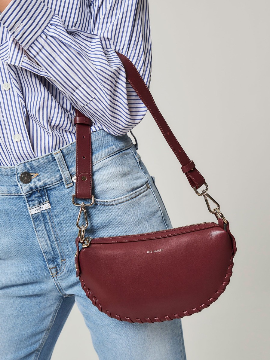 Women Iris Maree Bags | Raccoon Mini, Hand Made Shoulderbag Bordeauxred