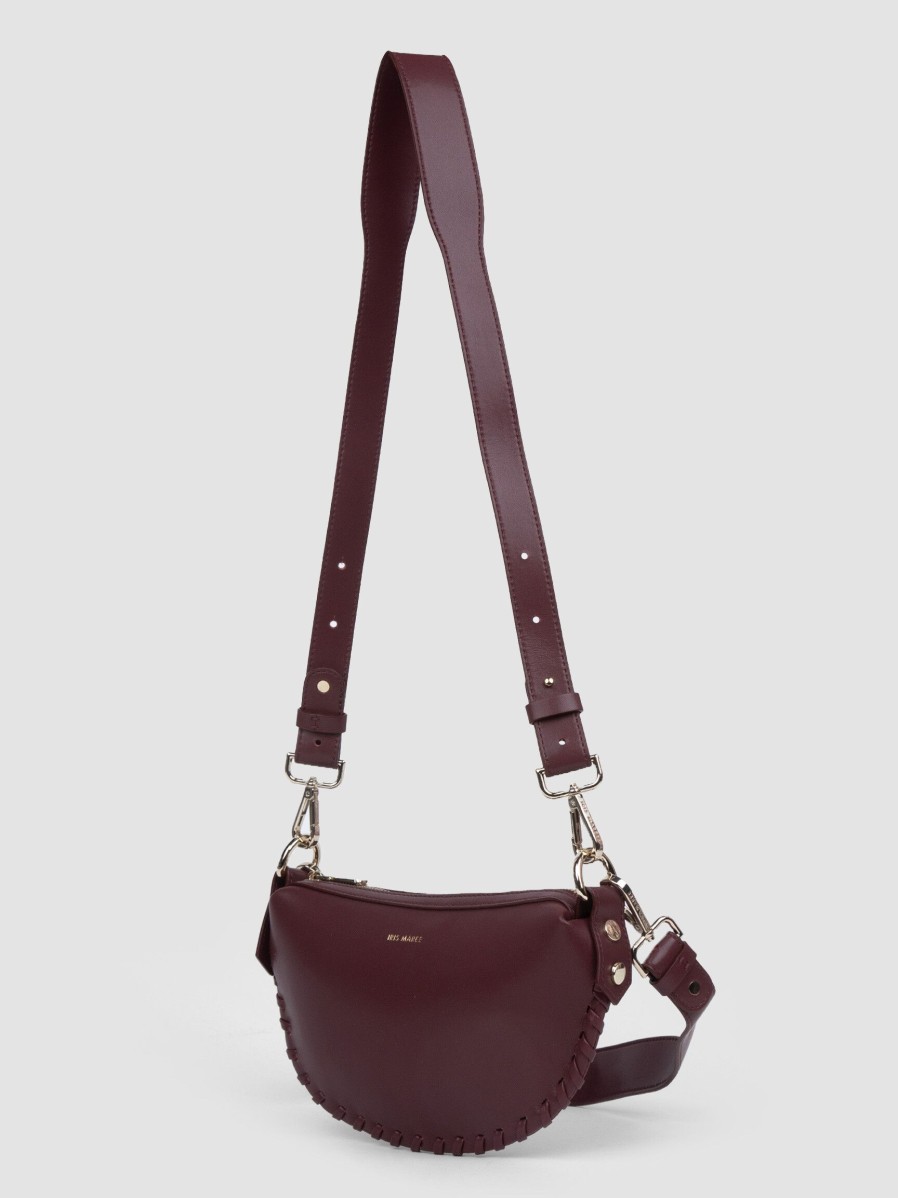 Women Iris Maree Bags | Raccoon Mini, Hand Made Shoulderbag Bordeauxred