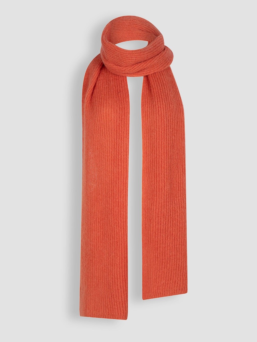 Women Ruby Tuesday Scarves | Vica, Wool Mix Melange Scarf Terracotta