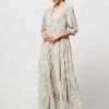 Women Fabienne Chapot Dresses And Tunics | Cala, Organic Cotton Maxi Dress With Print Pink