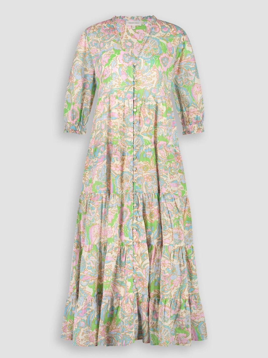 Women Fabienne Chapot Dresses And Tunics | Cala, Organic Cotton Maxi Dress With Print Pink