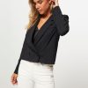 Women Studio Anneloes Blazers And Jackets | Ocean, Bonded Travel Jersey Cropped Blazer Black