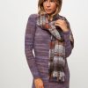 Women Sessun Scarves | Sweety, Mohair Mix Scarf With Pattern Brown