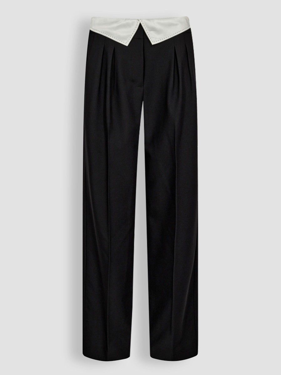 Women Co'Couture Pants And Jumpsuits | Tara, Viscose Mix Trousers Black