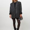 Women Rotate Birger Christensen Blazers And Jackets | Cotton Blazer With Sequins Black