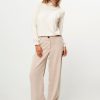 Women Alchemist Pants And Jumpsuits | Daphne, Woven Ribcord Trousers Sand