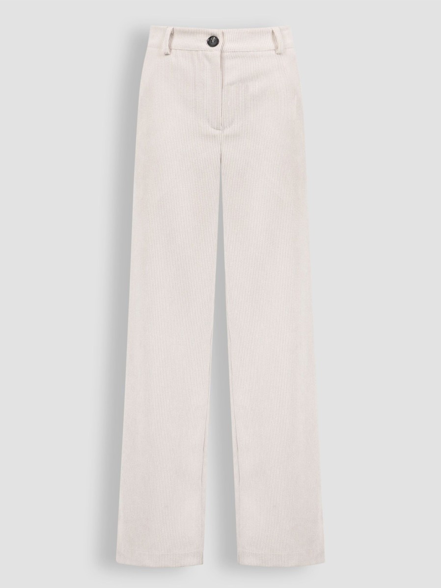 Women Alchemist Pants And Jumpsuits | Daphne, Woven Ribcord Trousers Sand