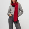 Women Le Bonnet Scarves | Wool Mix Scarf Red