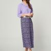 Women Modstrom Skirts | Chesli, Viscose Skirt With Print Purple