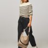 Women Ellen Truijen Bags | Chunky, Leather Shoulderbag Browngrey