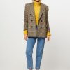 Women Dante 6 Blazers And Jackets | Vellum, Wool Mix Pied De Poule Blazer Sand